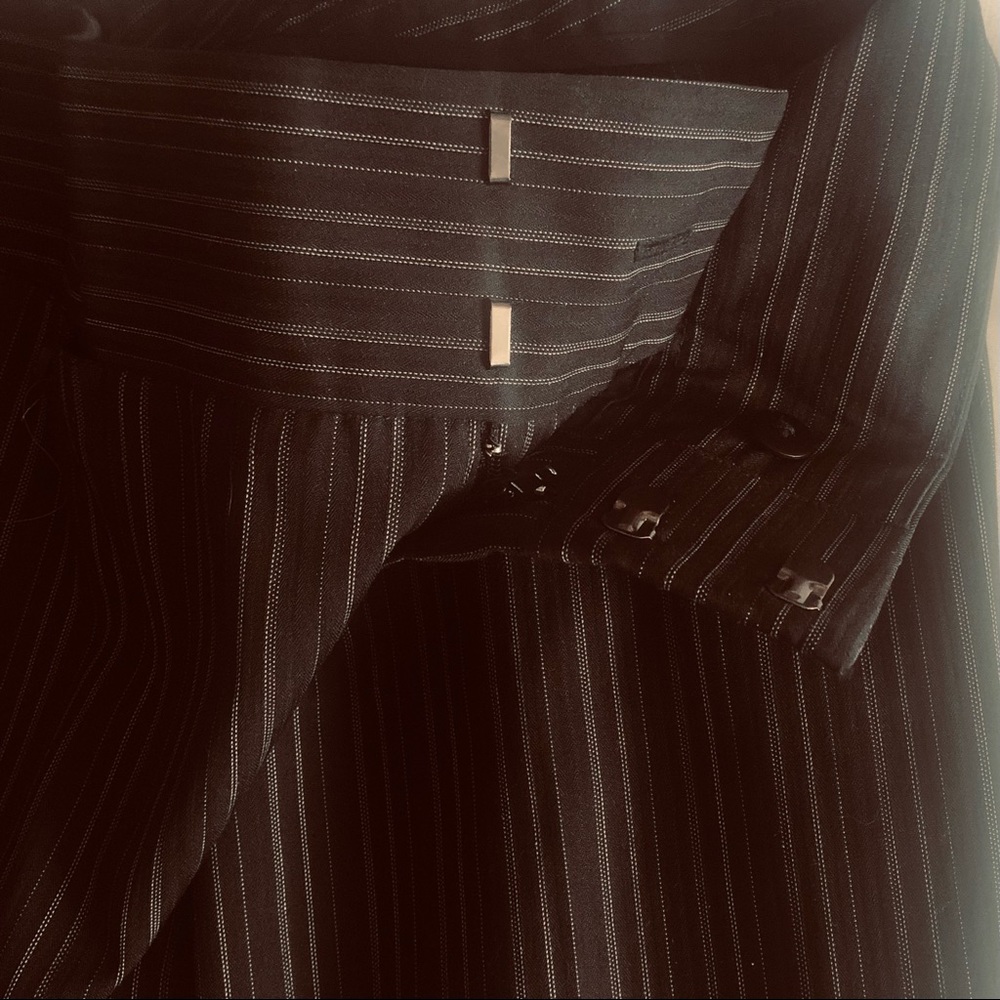 Dockers Womens Black Pinstripe Mid-rise Curvy Pants Size 8 - Picture 9 of 14